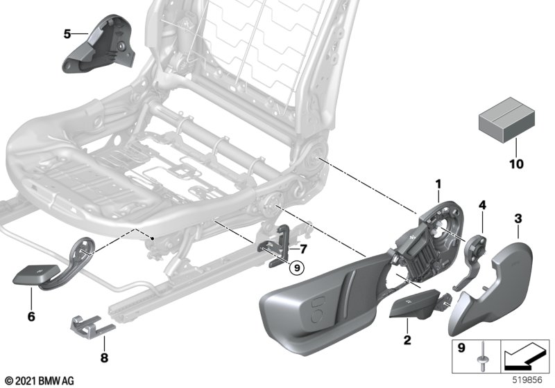 Seat, front, seat trim, manual