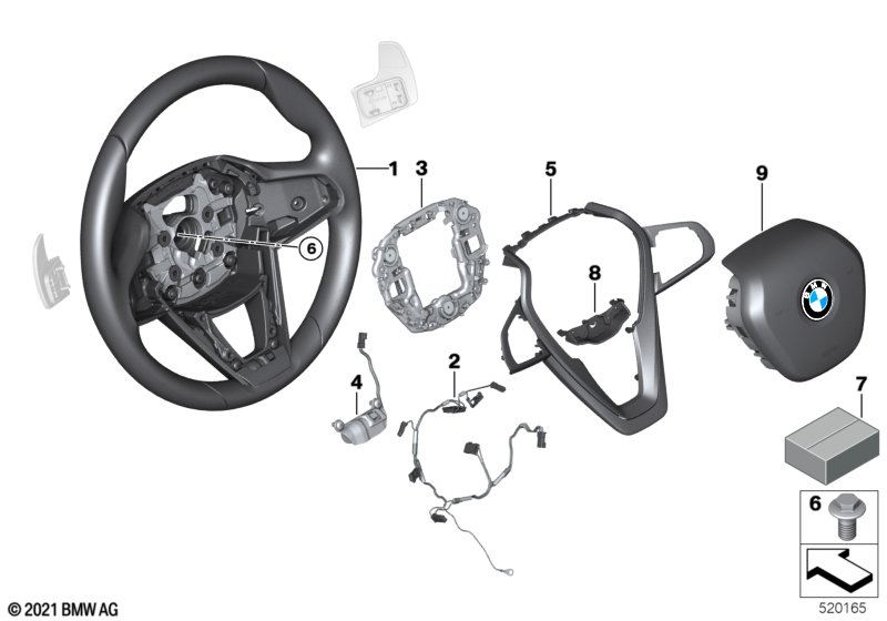Sports st. wheel airbag multif./paddles