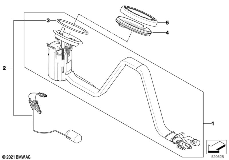 Fuel pump/Fuel level sensor right
