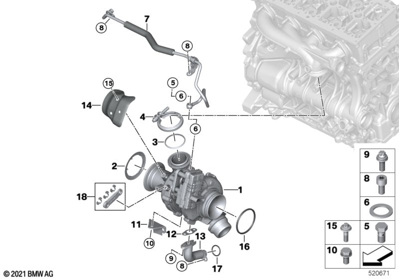 Exhaust turbocharger with lubrication