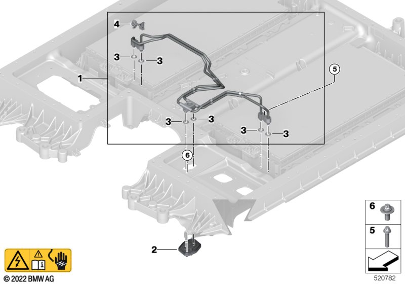 High-voltage battery, radiator