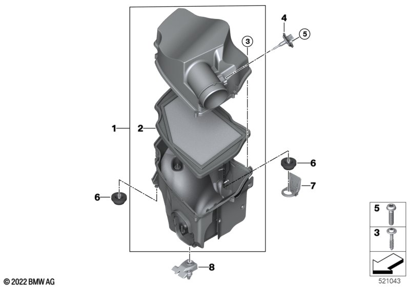 Intake muffler/Filter cartridge/HFM