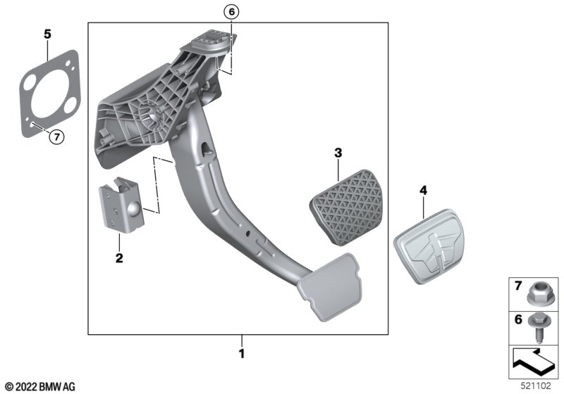 Pedal assembly, automatic transmission