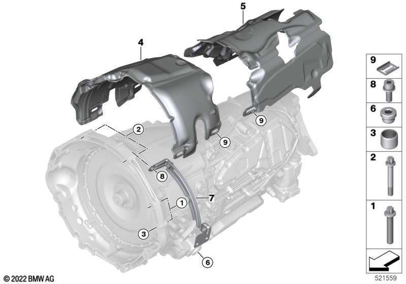 Gearbox mounting parts