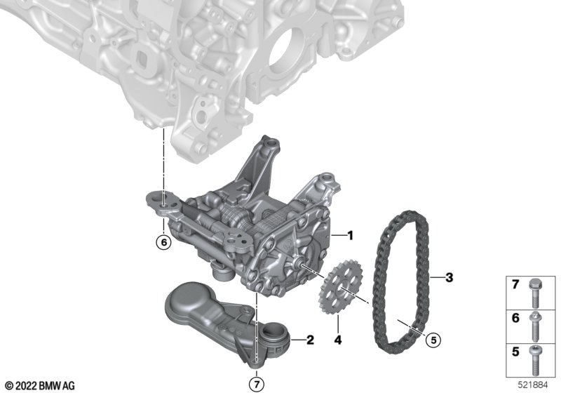 Lubrication system/Oil pump with drive