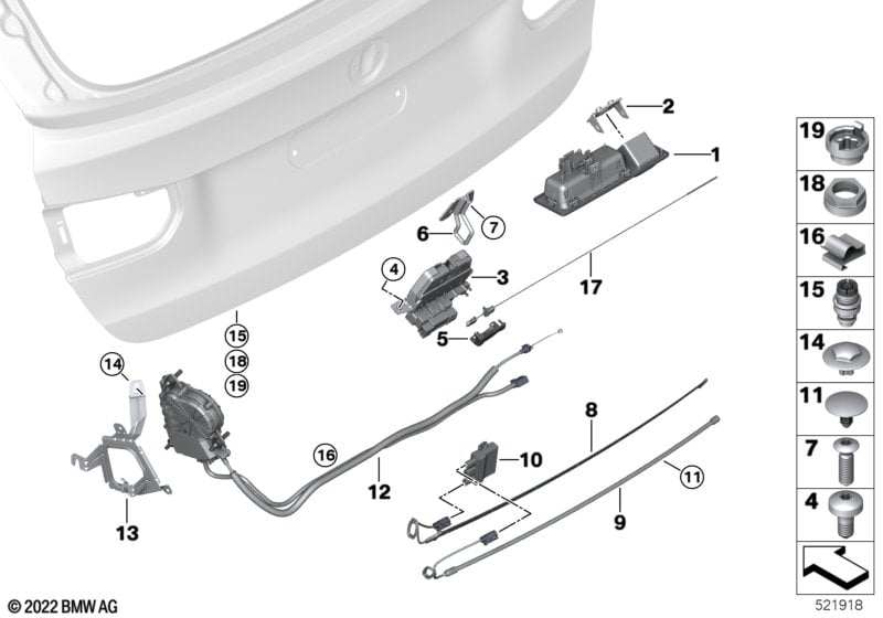Trunk lid/closing system