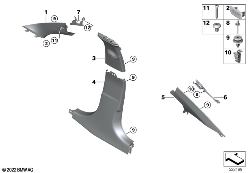 Trim panel A- / B- / C-Column
