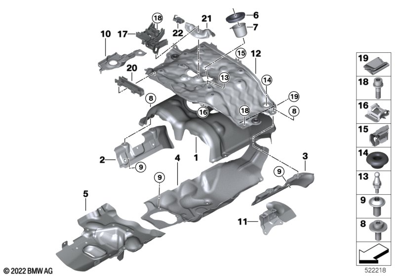 Exhaust turbocharger heat shield