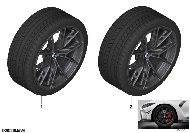 Winter wheel w/tire M Y-spoke 963M-19/20