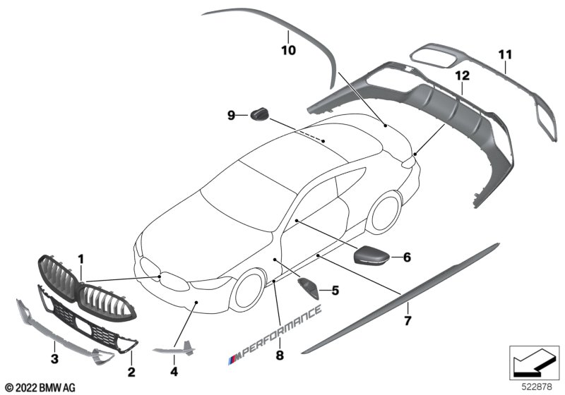 M Performance aerodynamics acc.parts