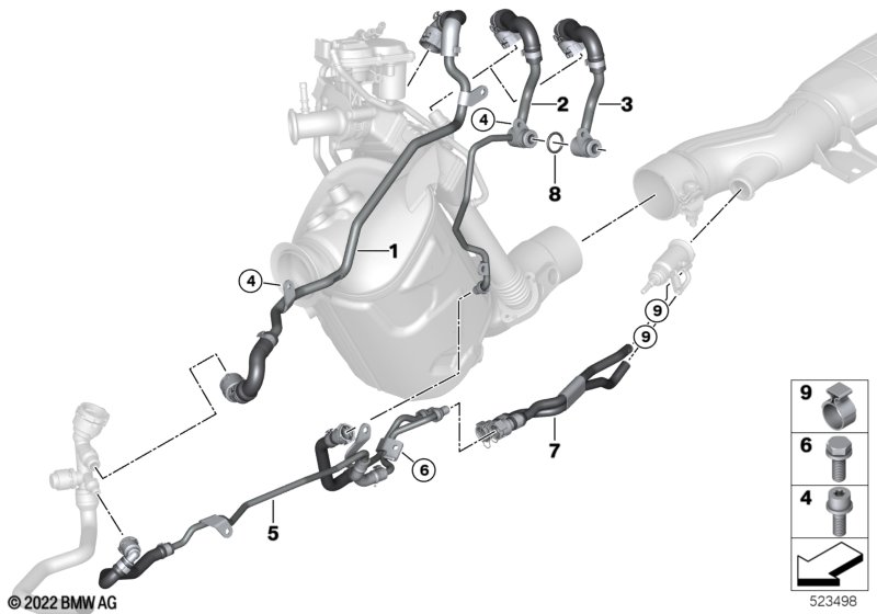 Coolant hoses / mounted components