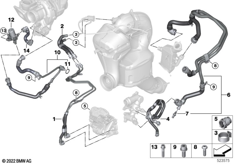 Cooling system - Engine coolant hoses