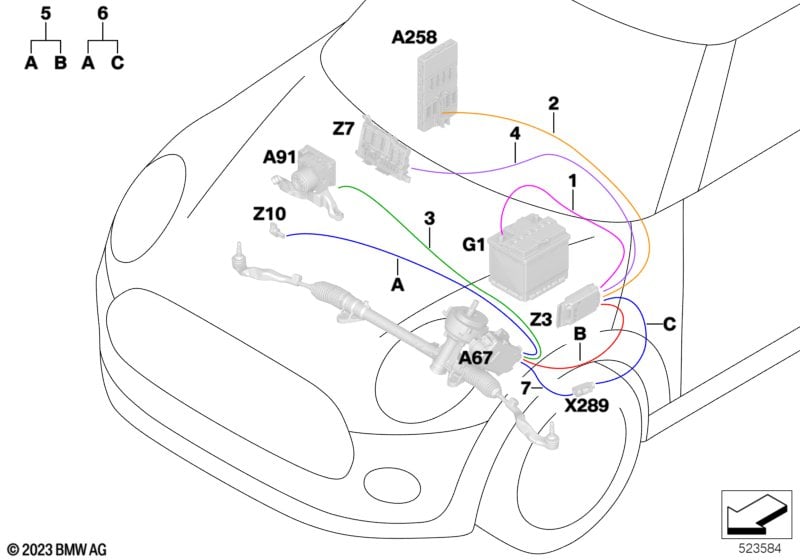 Supply cable main wiring harness