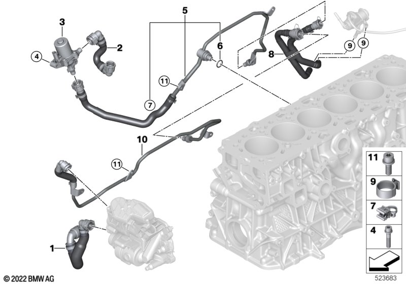 Cooling system - Engine coolant hoses
