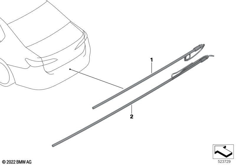 Sensor line touch-free trunk lid opening