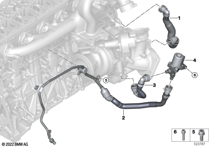 Engine cooling system exhaust turbo.