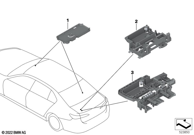 Holder receiver radio remote control