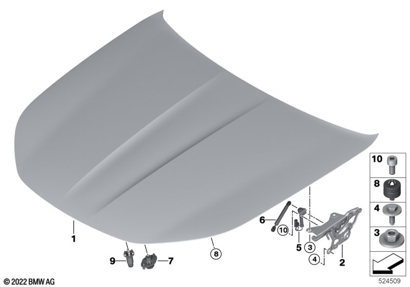 Hood / mounted parts