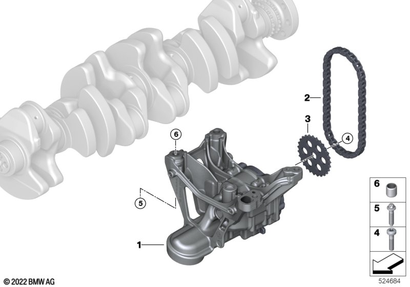Lubrication system/Oil pump with drive