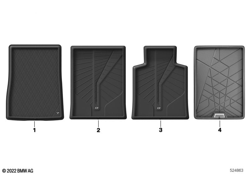 Fitted luggage compartment mat