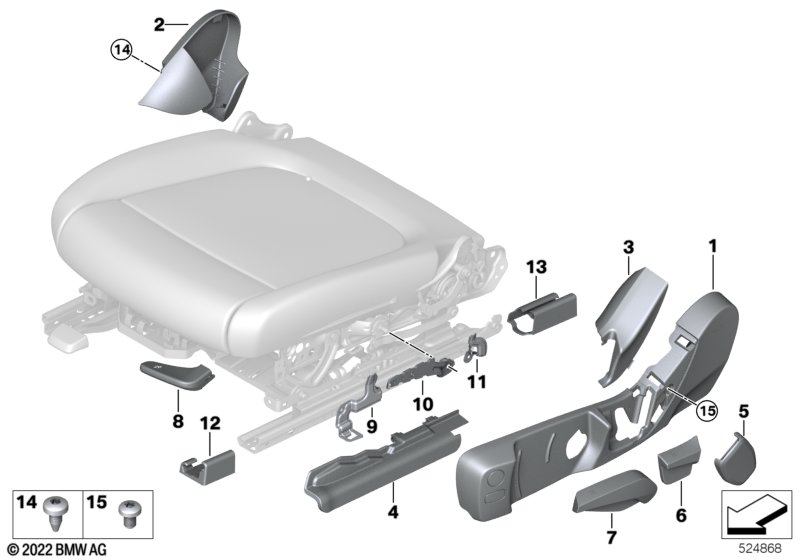 Seat, front, seat trim, manual
