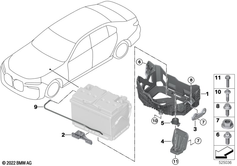 Original BMW battery add-on parts