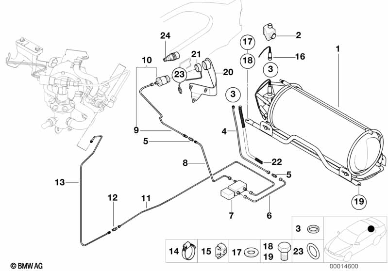Genuine BMW 72111970620 E36 E39 E34 Hex Bolt 7/16X22 (Inc. 540iP, M3 & 728i) | ML Performance UK Car Parts