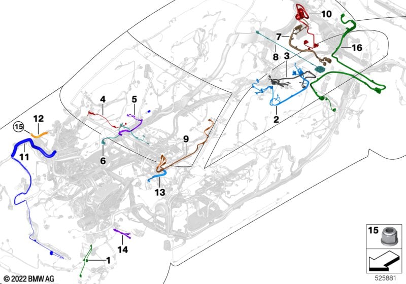 Various additional cable harnesses