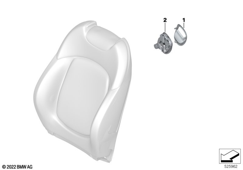 Seat, front, backrest trim covers