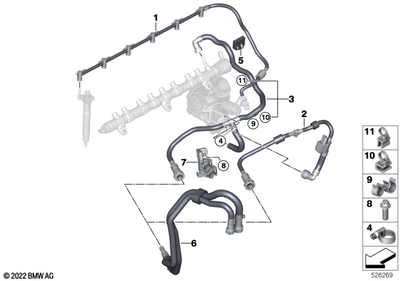 Fuel pipes / Mounting parts