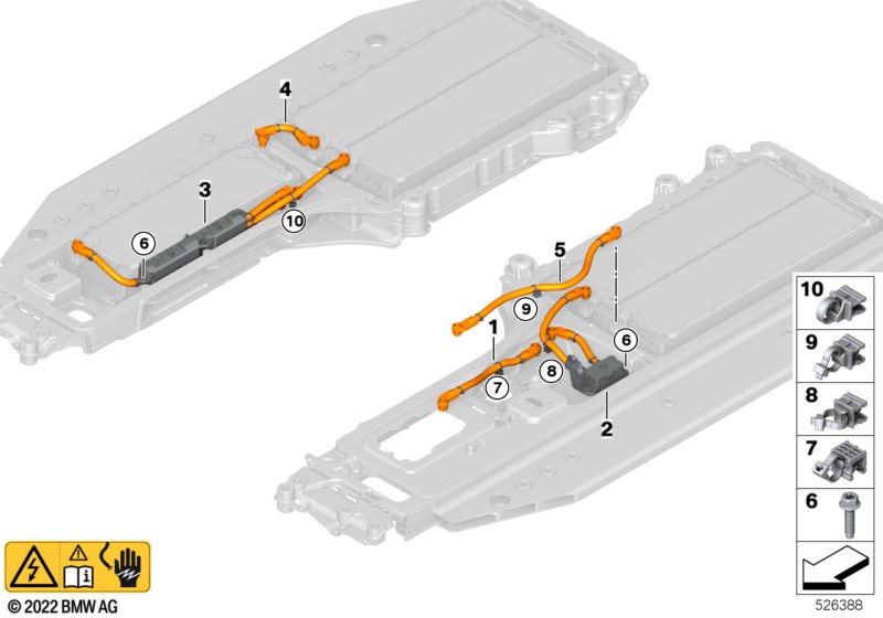 High-voltage battery module connector