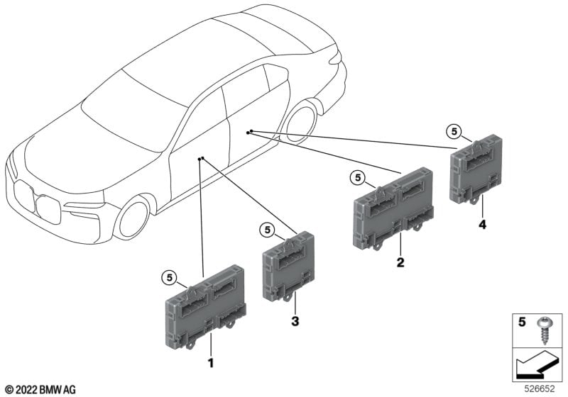 Control unit door driver's side