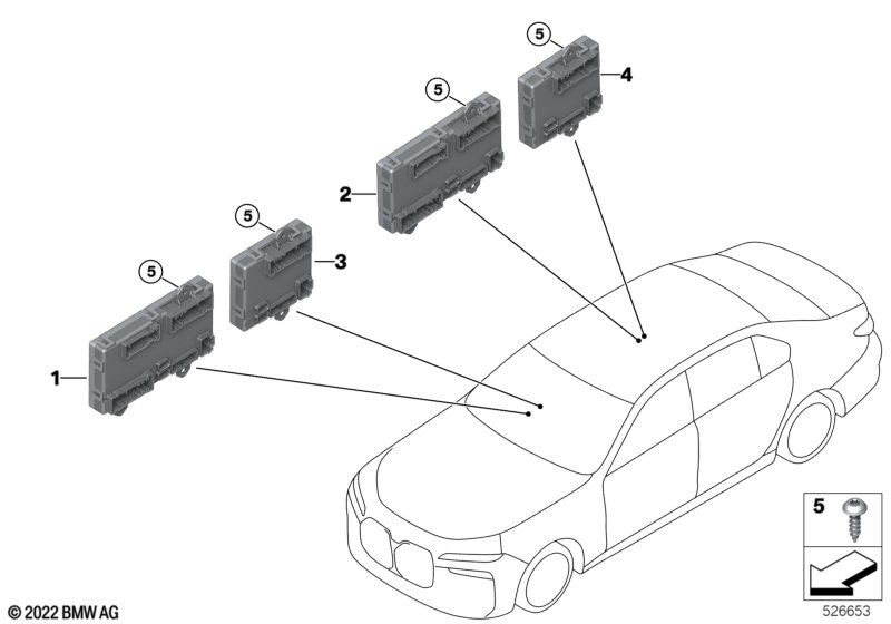 Control unit door passenger's side