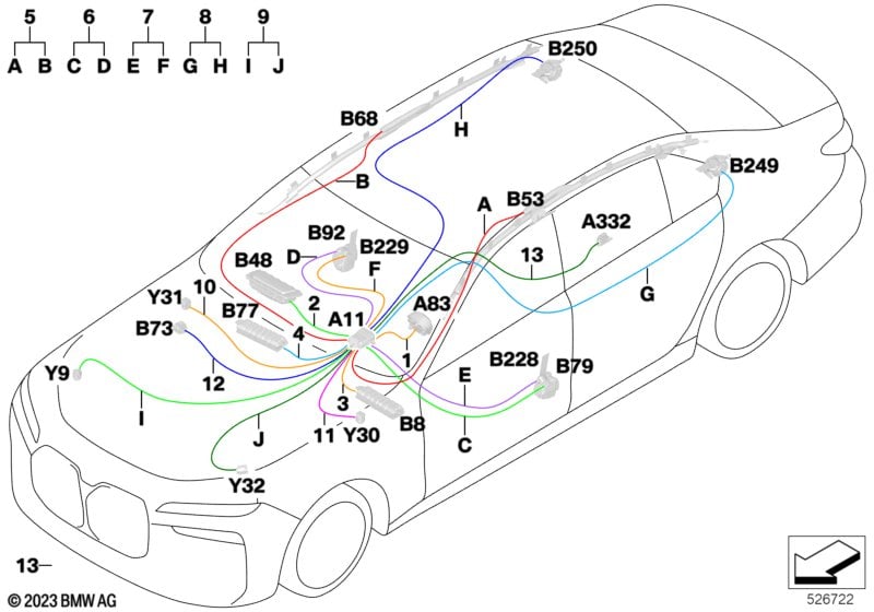 Rep.cable f.main wiring harness - Airbag