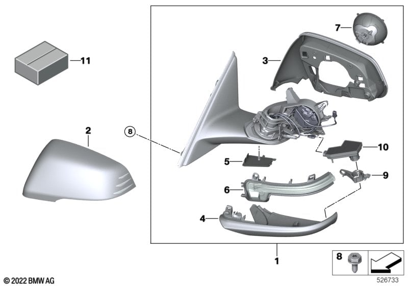 Exterior mirror (S760A)