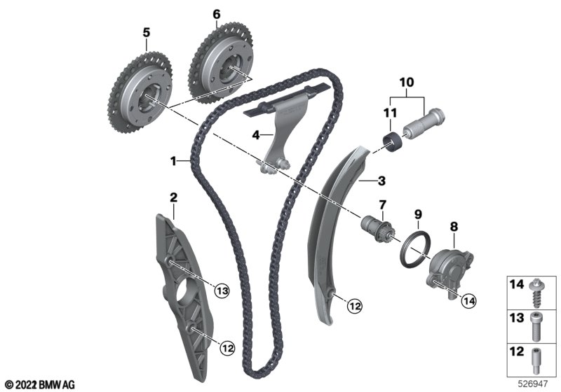 Timing and valve train-timing chain