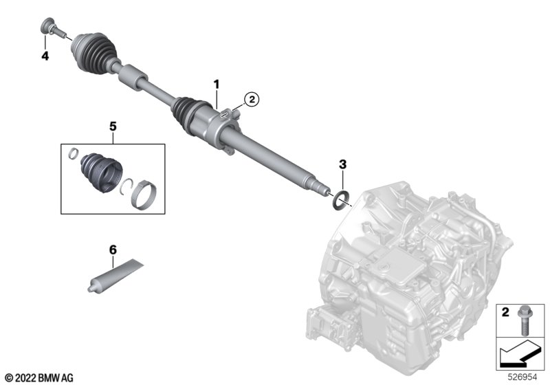 Output shaft front right
