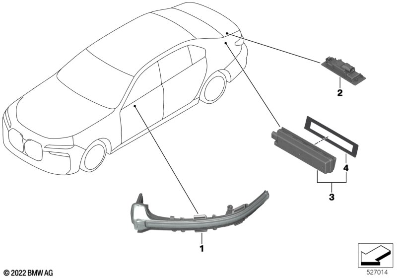 Auxiliary turn signal lamp/s outer