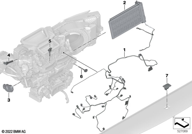 Electric parts for heater and a/c unit