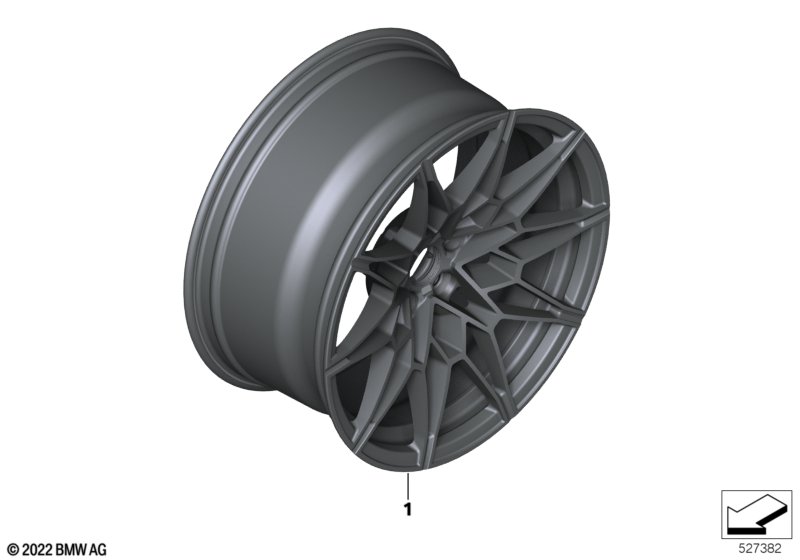 Individual light alloy wheel