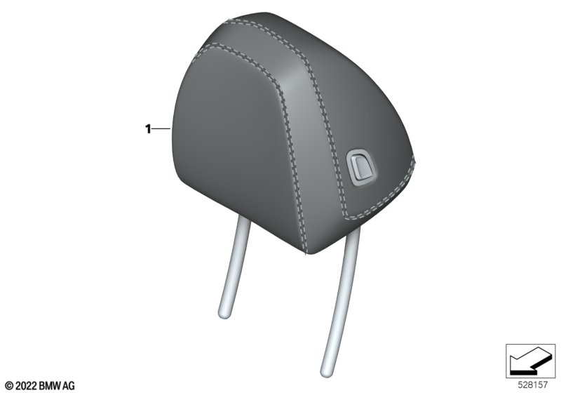 Ind. headrest, sports seat, front
