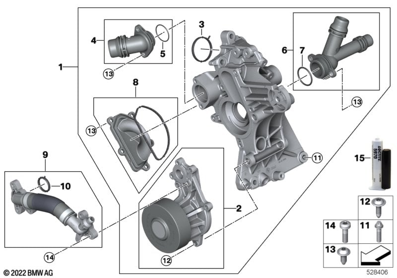 Cooling system-coolant pump