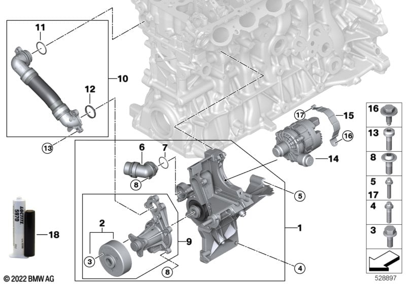 Cooling system-coolant pump