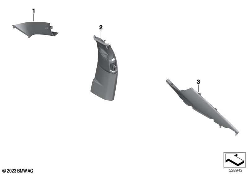 Indi. A, B, C-pillar trim covers