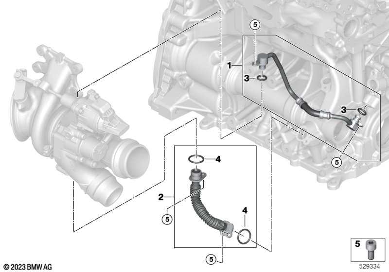 Oil supply exhaust turbocharger