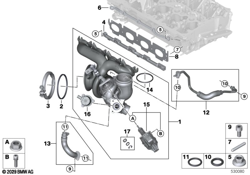 Exhaust turbocharger with lubrication