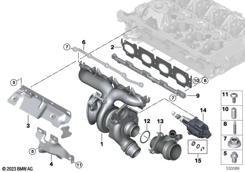 Turbocharger with exhaust manifold
