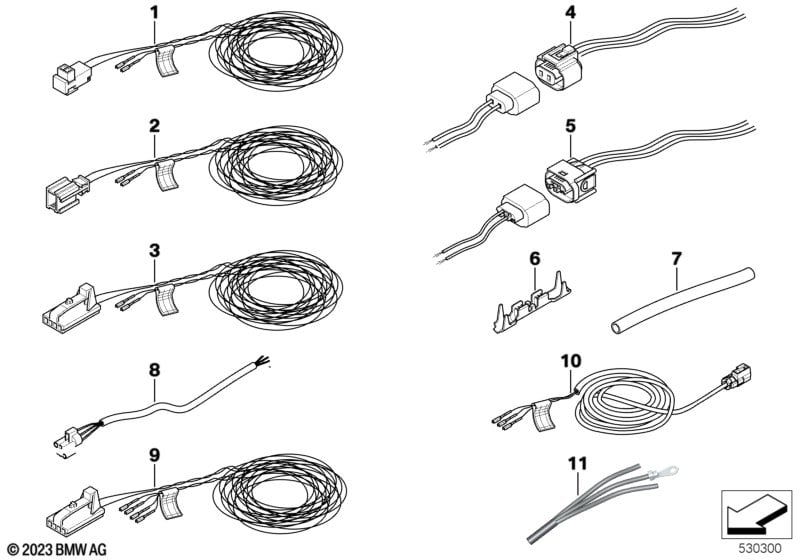 Repair cable, airbag