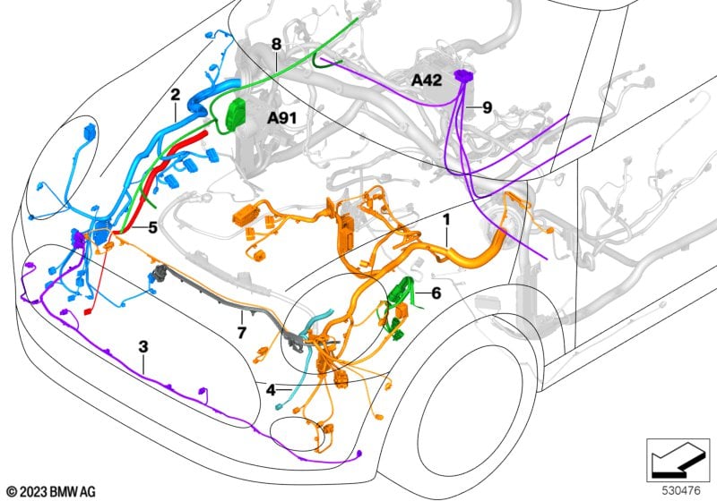 Rep.cable f.main wiring harness - front