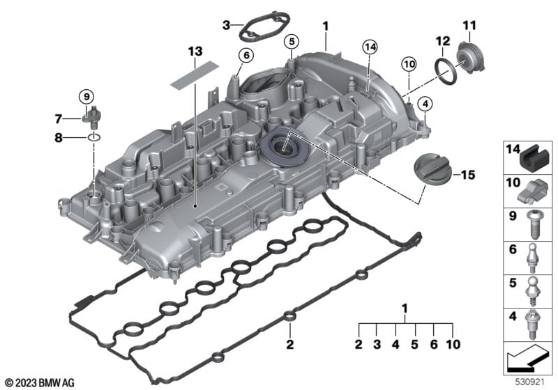 Cylinder head cover/Mounting parts